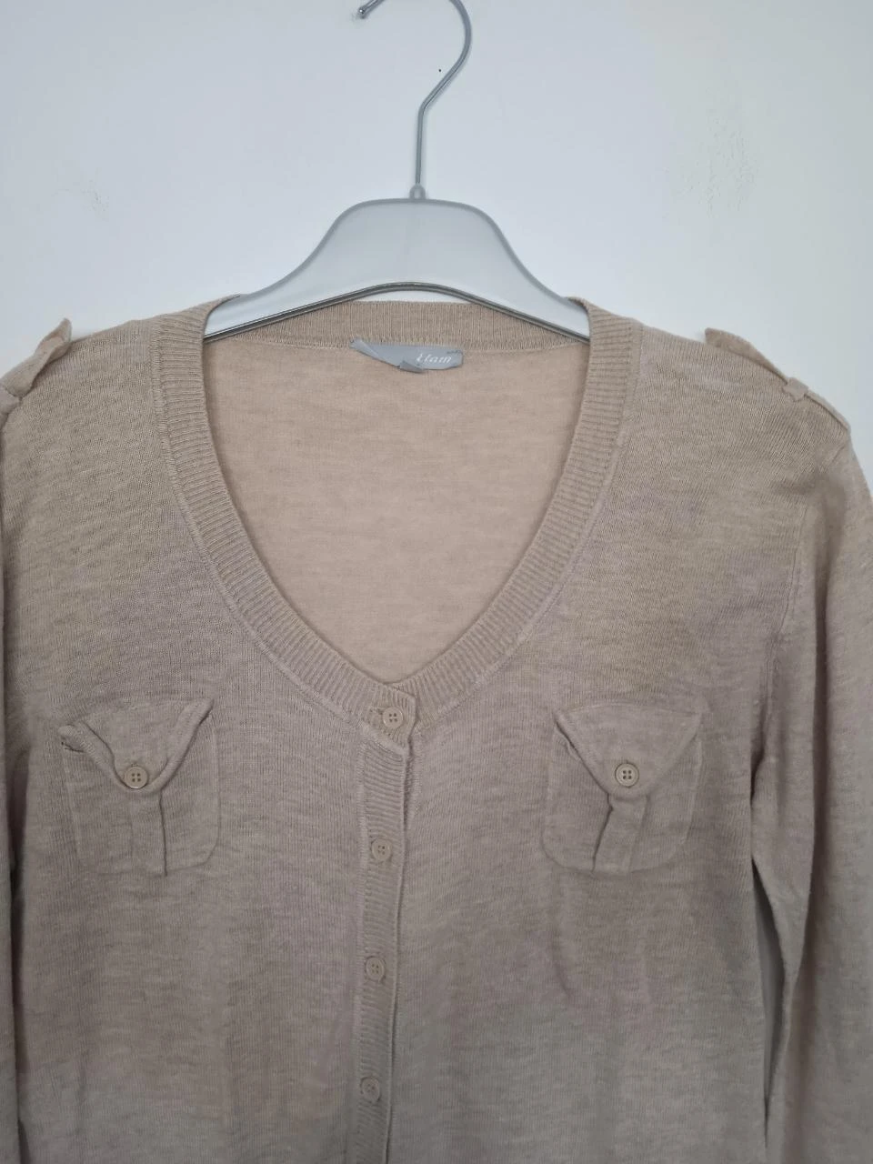 Etam fine sweater, beige vest size 40 – photo 2